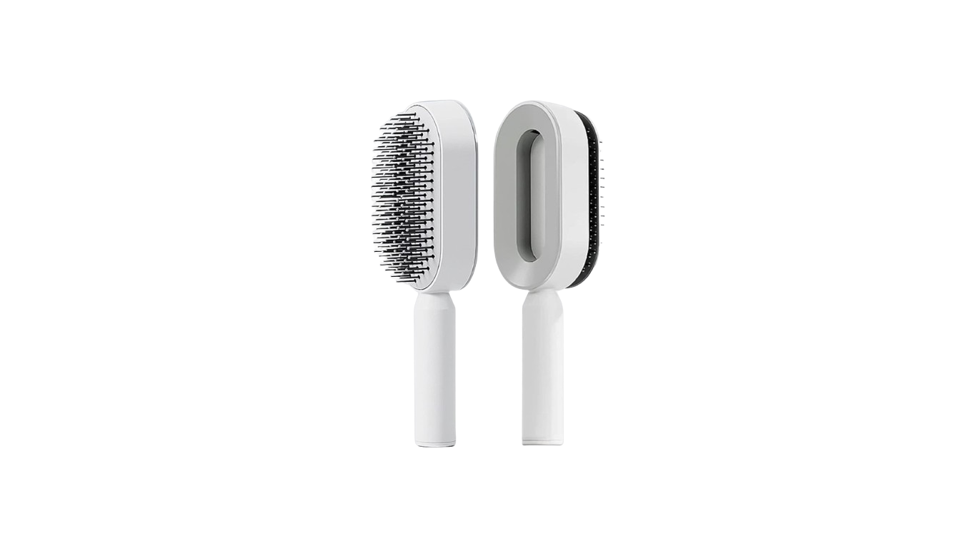 Brosse à cheveux auto-nettoyante avec coussin d'air – Démêlez et sublimez vos cheveux !