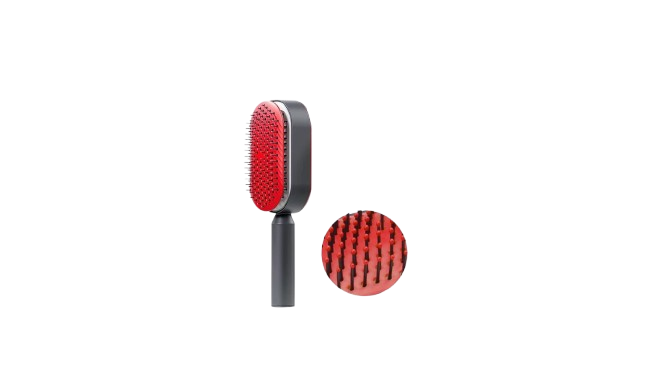 Brosse à cheveux auto-nettoyante avec coussin d'air – Démêlez et sublimez vos cheveux !