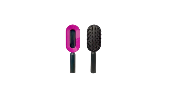 Brosse à cheveux auto-nettoyante avec coussin d'air – Démêlez et sublimez vos cheveux !