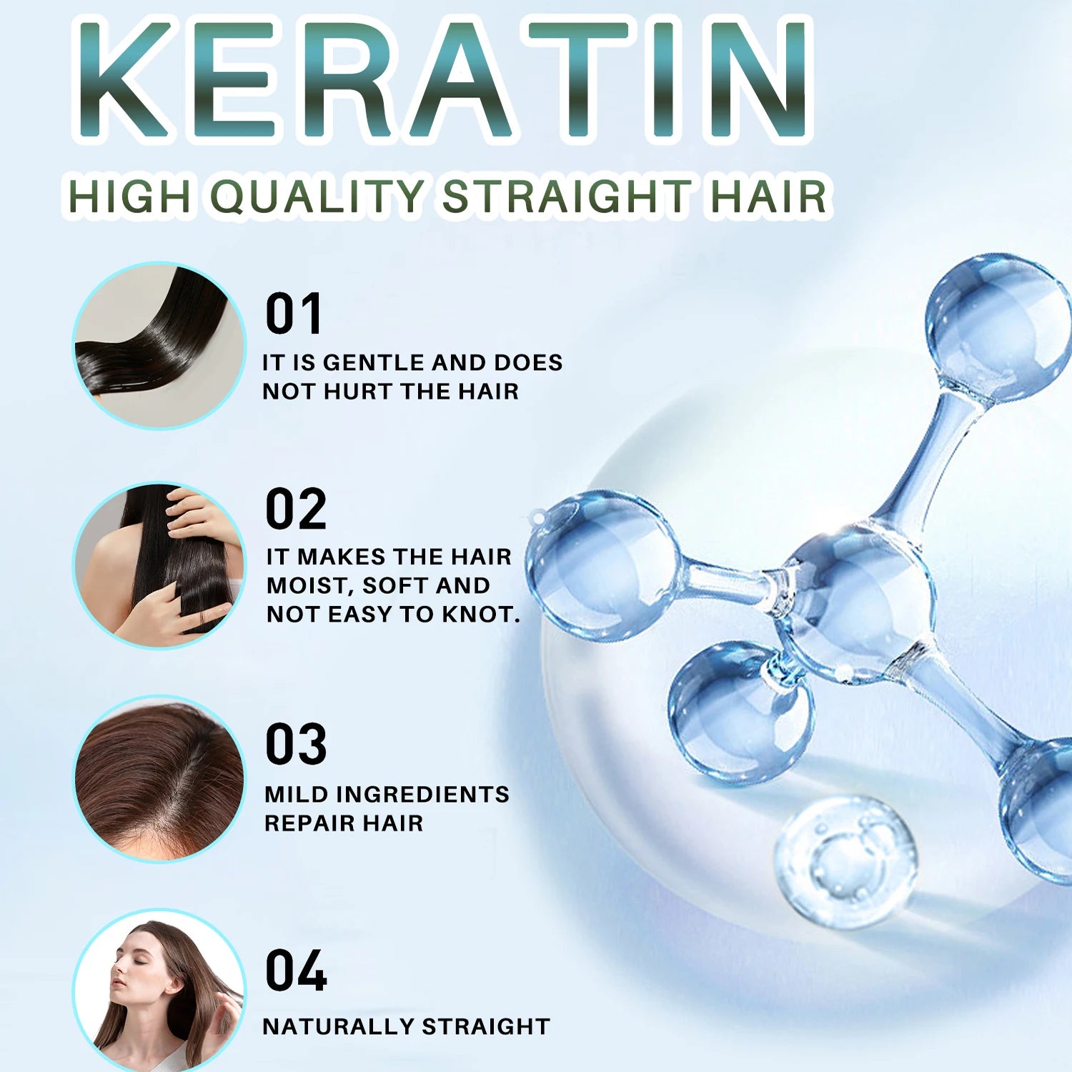 Crème Lissante à la Kératine – Cheveux Lisses & Disciplinés