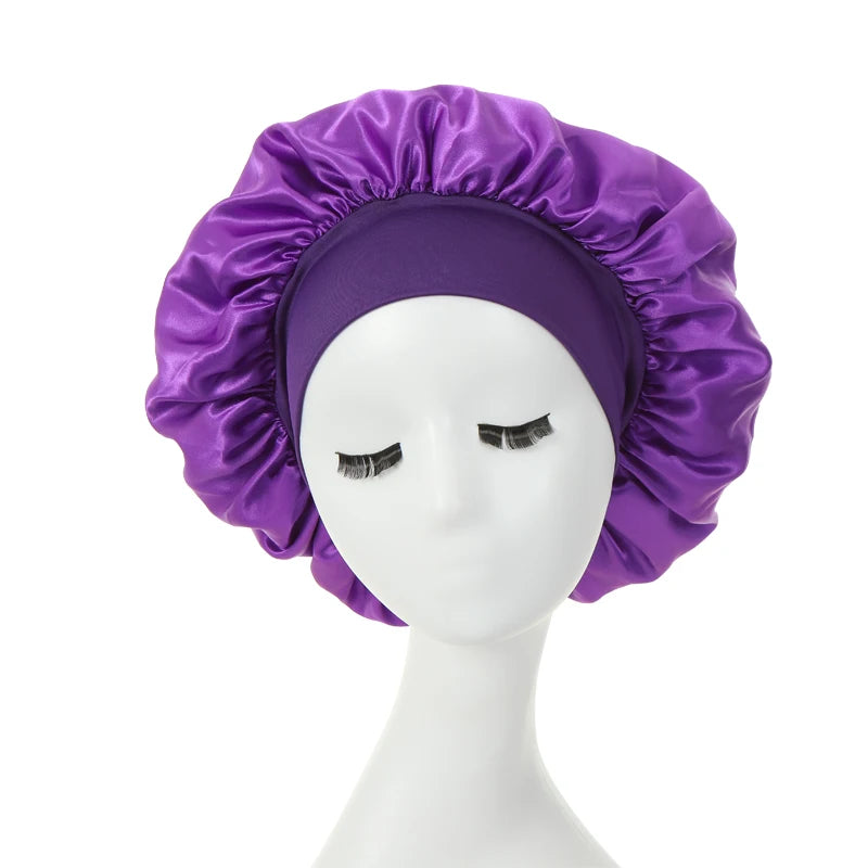 🌟 Duo de Bonnets Satin à Large Bord – Style et Confort Ultimes pour la Protection des Cheveux 💇♀️