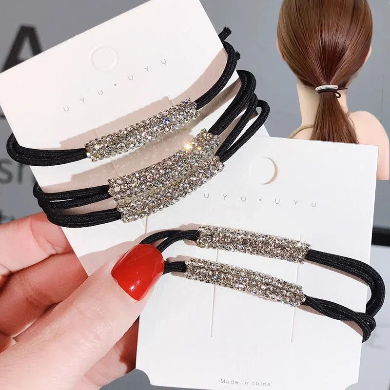 Rhinestone Hair Elastic – Elegant Ponytail