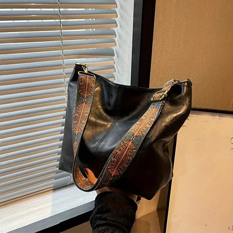 Women's Fashionable Solid Color Tote Bag, Casual Versatile Zipper Shoulder Bag for Daily Used, Trendy All-match Commuter Bag