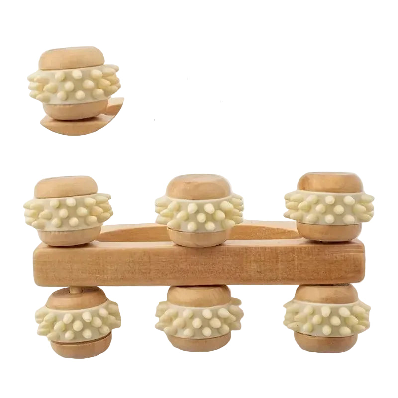 Rouleau de Massage en Bois – Relaxation Musculaire Profonde
