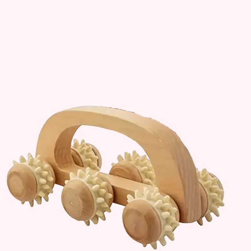 Wooden Massage Roller – Deep Muscle Relaxation