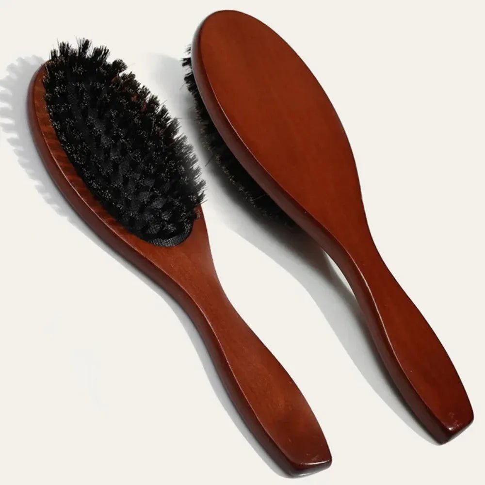 Brosse Cheveux Poils de Sanglier – Brillance & Soin Naturel