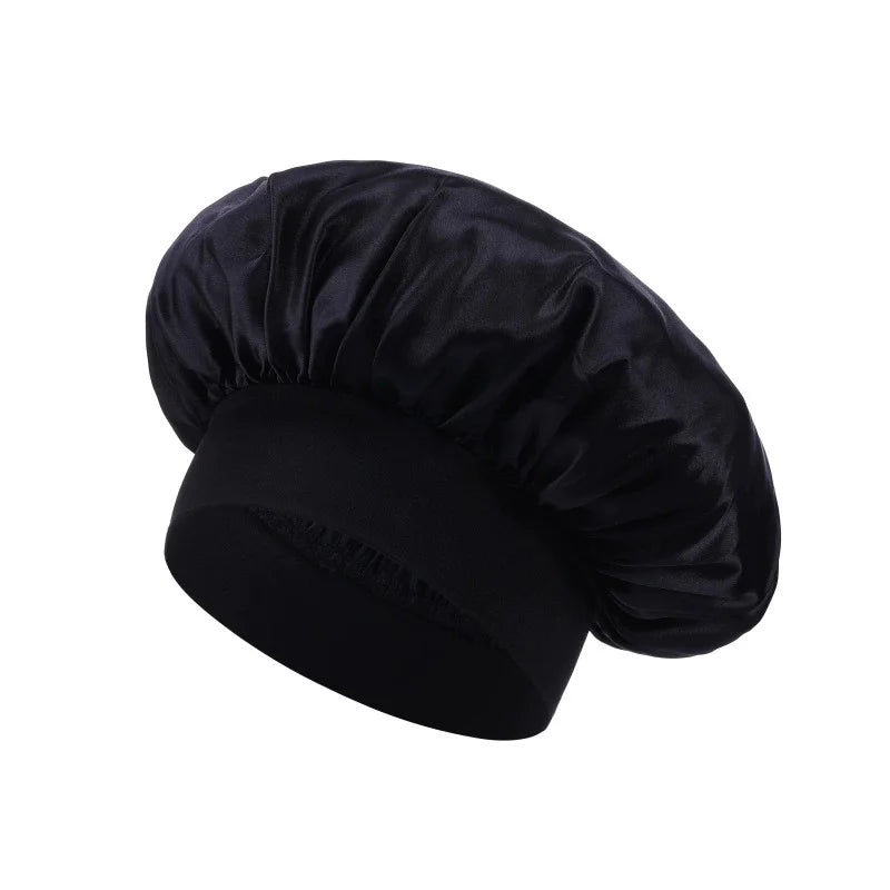Bonnet for Sleeping Women, Double Layer Hair Satin Bonnets with Elastic Band, Sleep Cap Curly Natural Hair