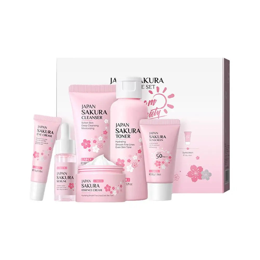 Coffret Sakura 6 Pièces – Routine Visage Complète & Protection