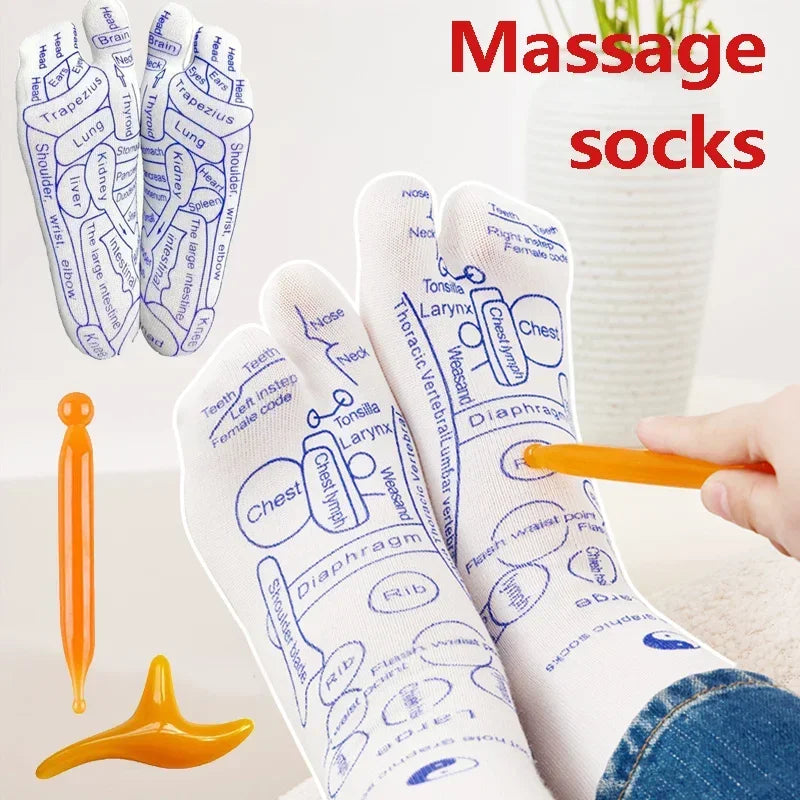 Chaussettes de Réflexologie – Massage & Détente des Pieds