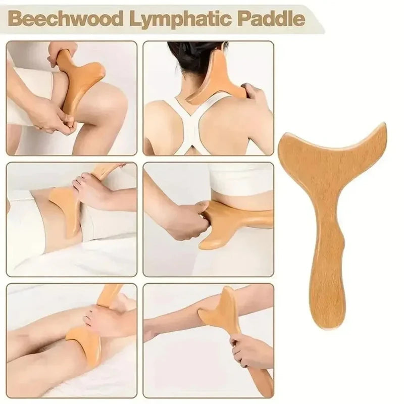 Outil de Massage en Bois – Gua Sha & Relaxation Musculaire