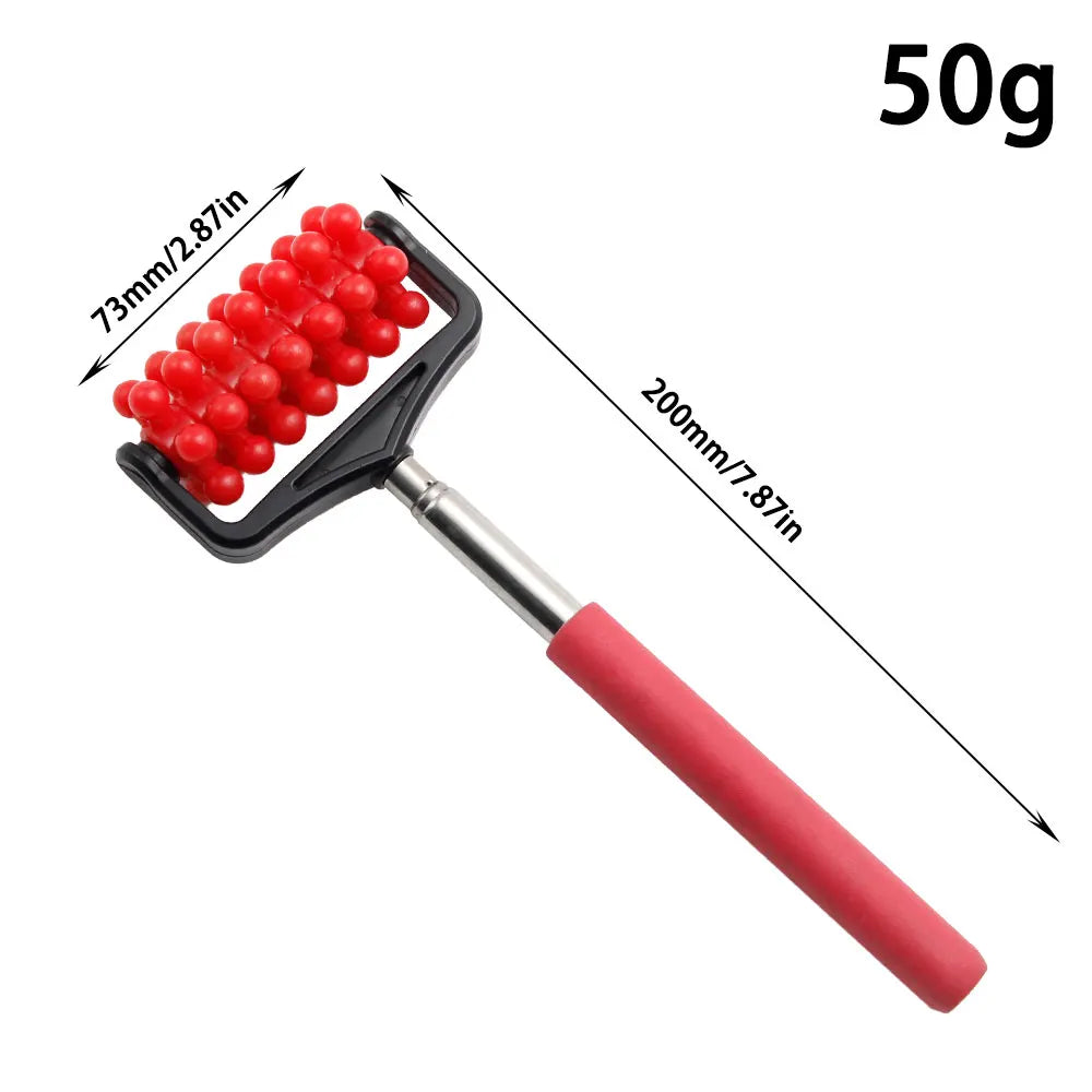 Multi functional stainless steel manual plastic massager extendable roller full body massage tool accessories