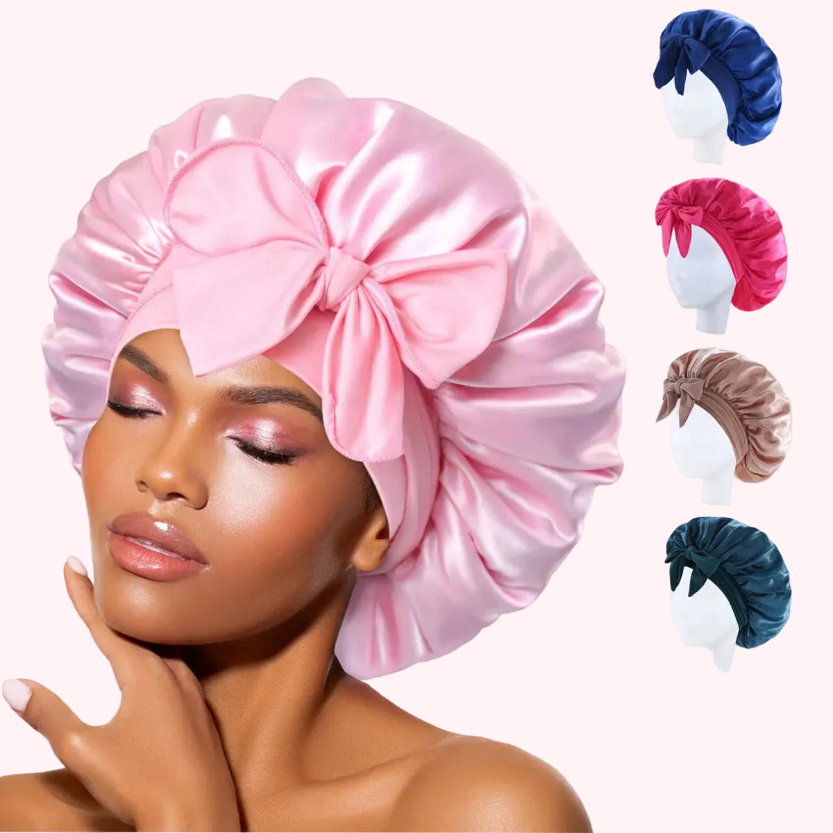 Bonnet en Satin Premium – Protection & Confort Nuit