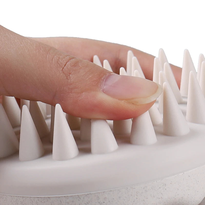 🌿 Massager & Gommage du Cuir Chevelu – Brosse à Shampoing en Silicone et Paille de Blé Biodégradable pour la Pousse des Cheveux ✨