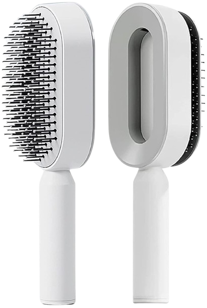 Brosse à cheveux auto-nettoyante avec coussin d'air – Démêlez et sublimez vos cheveux !