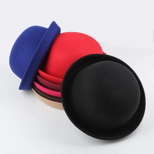 Women's Fedoras Hats Fall Winter Fashion warm Wool Felt  Retro Vintage Animal Cap Not Deformed Fedoras Caps For Women