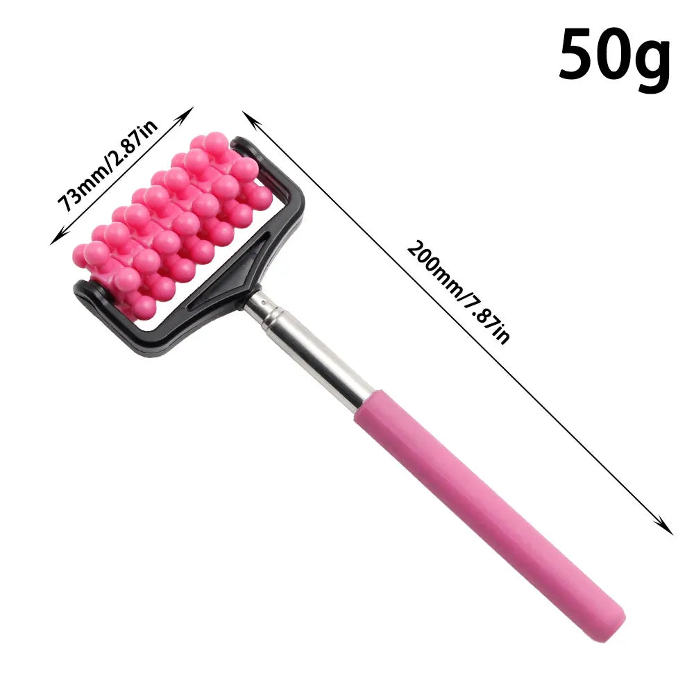 Multi functional stainless steel manual plastic massager extendable roller full body massage tool accessories