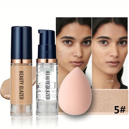 Kit Maquillage Complet – Fond de Teint, Base &amp; Éponge