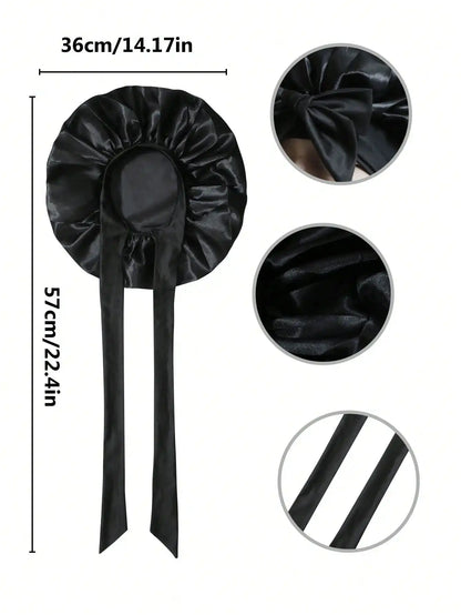 Satin Bonnet Silk Bonnet Adjustable Bonne For Sleeping Hair Bonnet With Tie Band Bonnets For Women Men