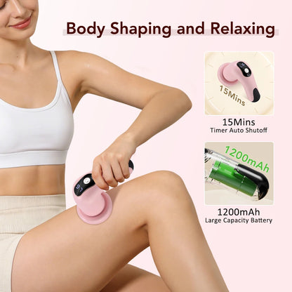 Body Massager, Portable Massage Stick With 5 Massage Heads, Wireless Charging, Handheld Whole Body Kneading, 6 Modes Massage Gun