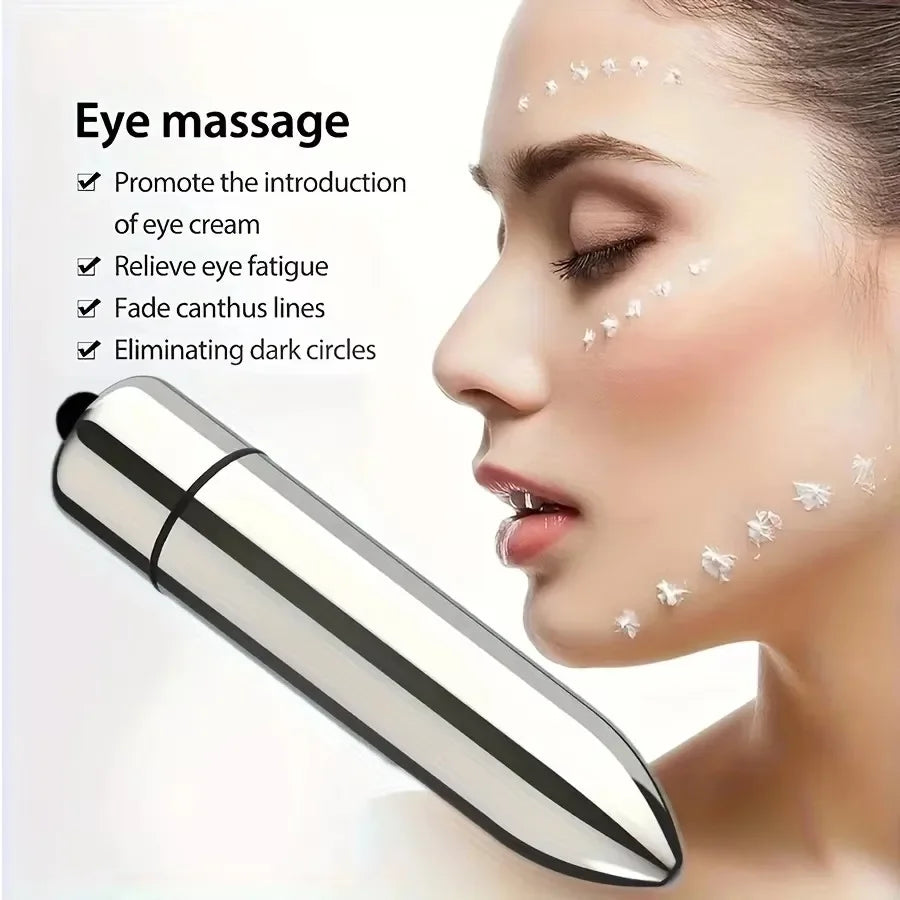 1pc Mini Vibrating Massager Facial And Eye Massage Treatment Promotes Lotion Absorption Portable For Home And Travel Beauty Tool
