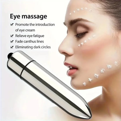 1pc Mini Vibrating Massager Facial And Eye Massage Treatment Promotes Lotion Absorption Portable For Home And Travel Beauty Tool