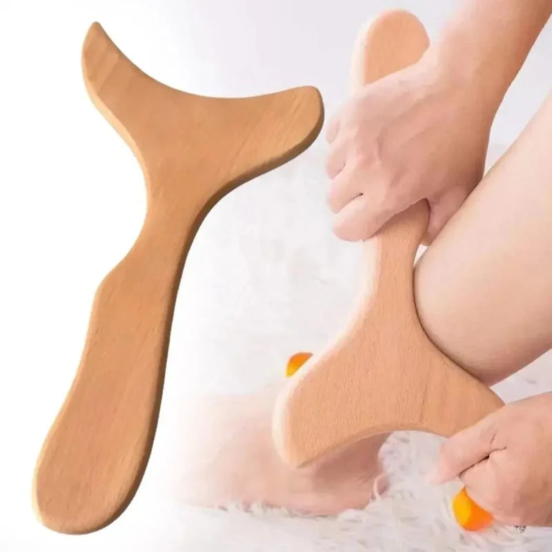 Outil de Massage en Bois – Gua Sha & Relaxation Musculaire