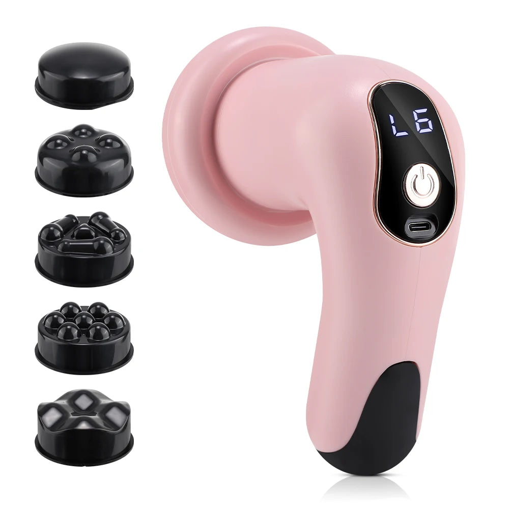 Pistolet de Massage Multifonction – 5 Embouts &amp; 6 Modes