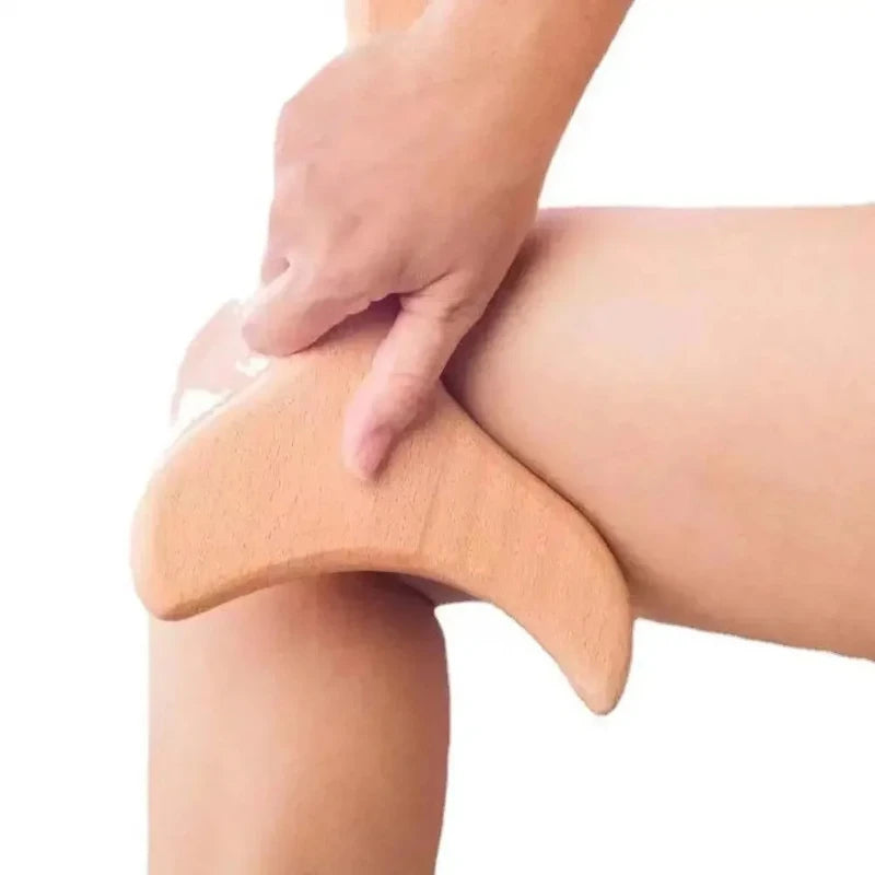 Outil de Massage en Bois – Gua Sha &amp; Relaxation Musculaire