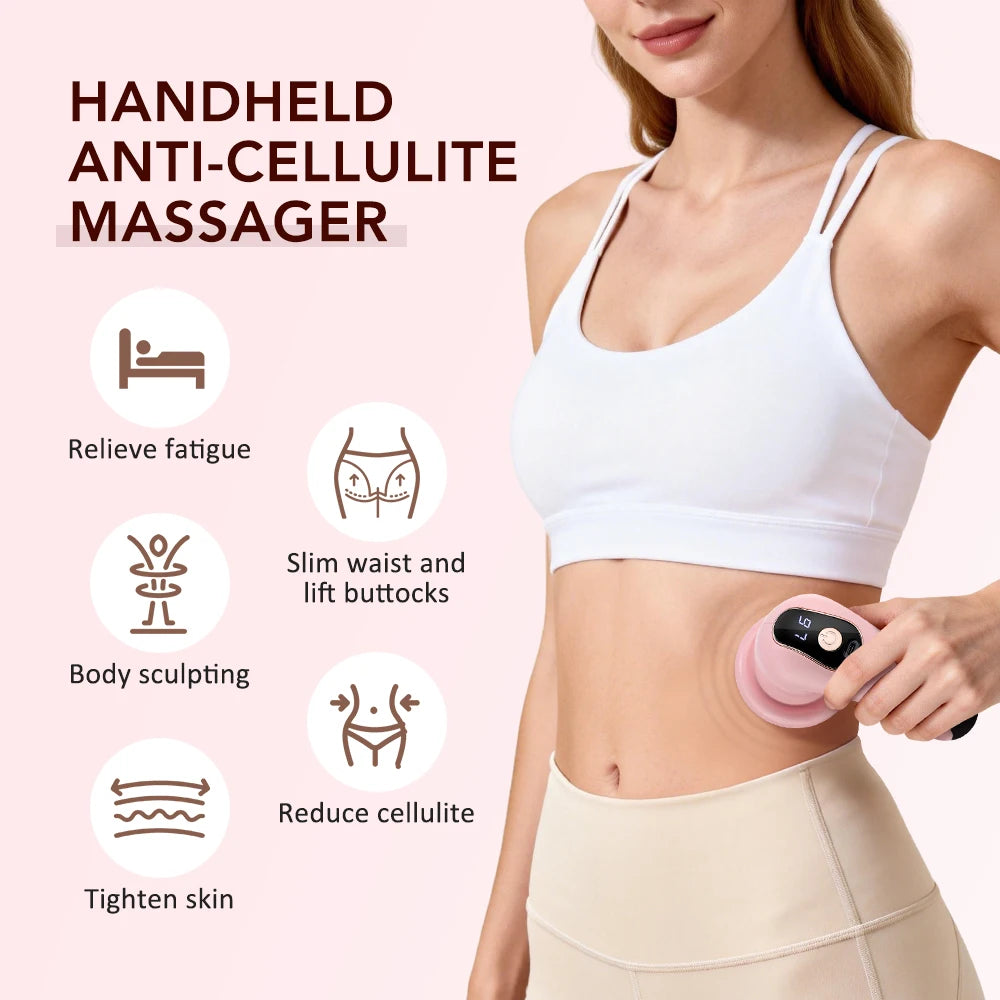 Body Massager, Portable Massage Stick With 5 Massage Heads, Wireless Charging, Handheld Whole Body Kneading, 6 Modes Massage Gun