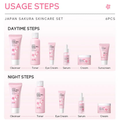 Coffret Sakura 6 Pièces – Routine Visage Complète &amp; Protection