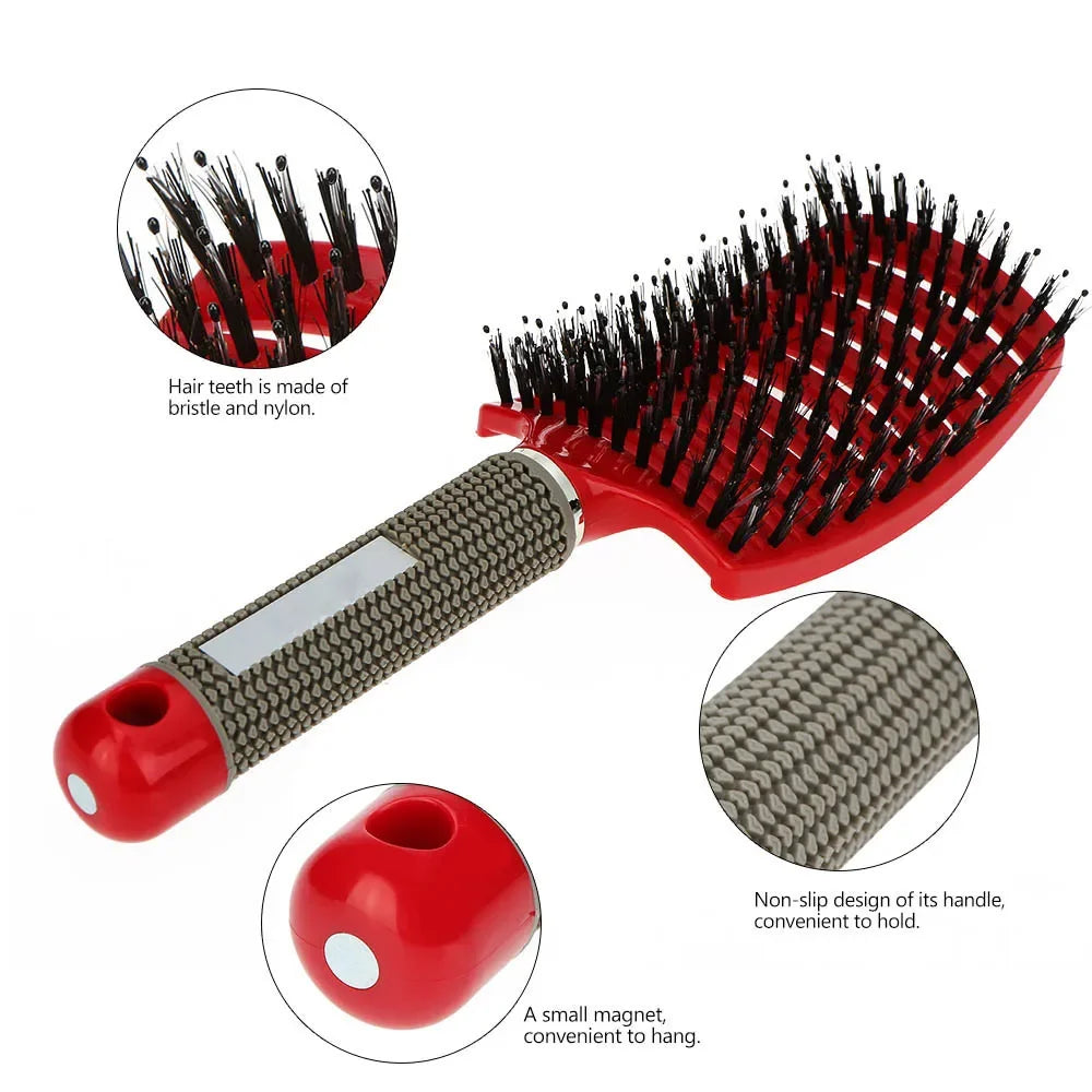 Brosse Massage Cuir Chevelu &amp; Coiffage Facile