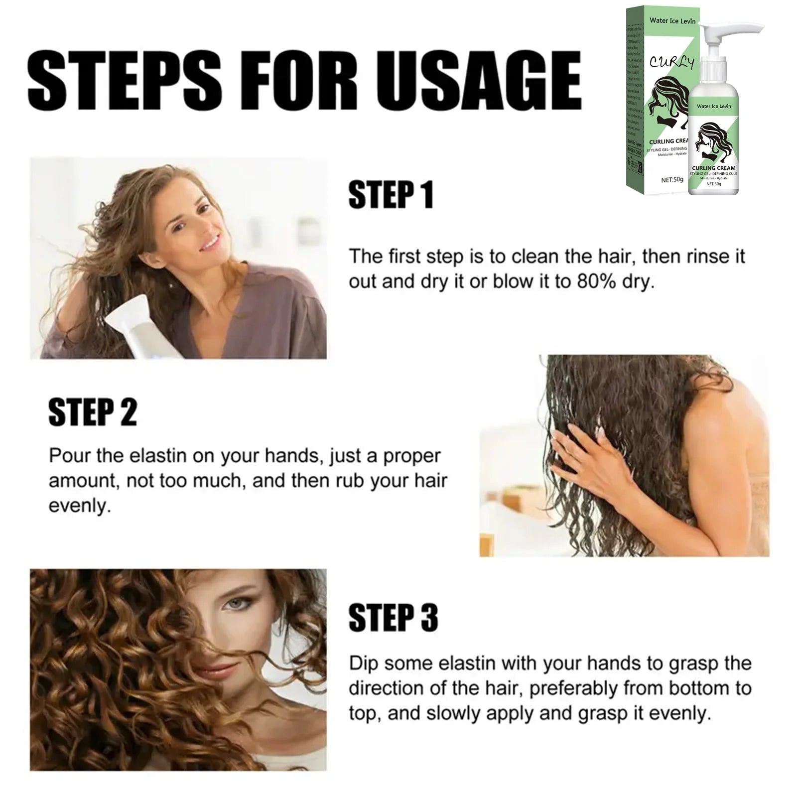 crème coiffante pour cheveux bouclés