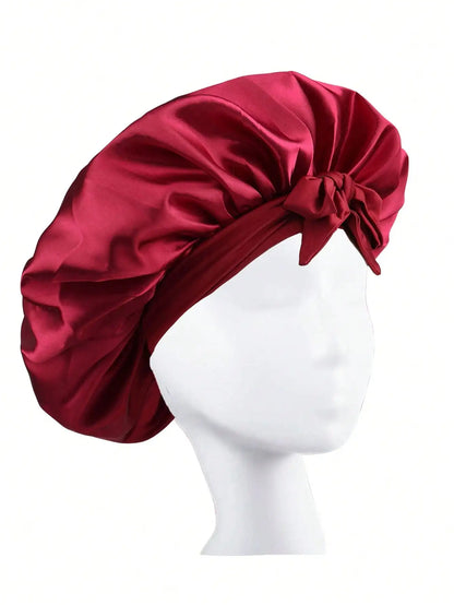 Satin Bonnet Silk Bonnet Adjustable Bonne For Sleeping Hair Bonnet With Tie Band Bonnets For Women Men