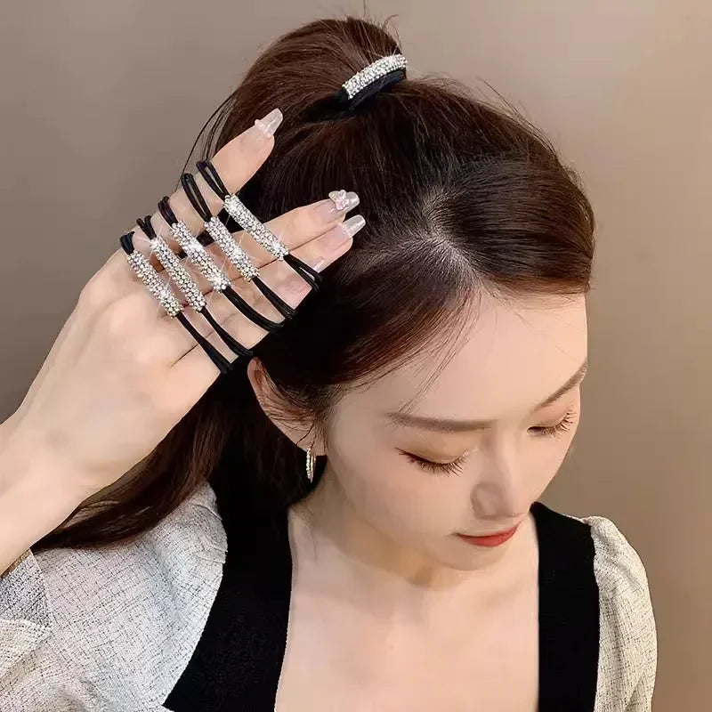 Rhinestone Hair Elastic – Elegant Ponytail