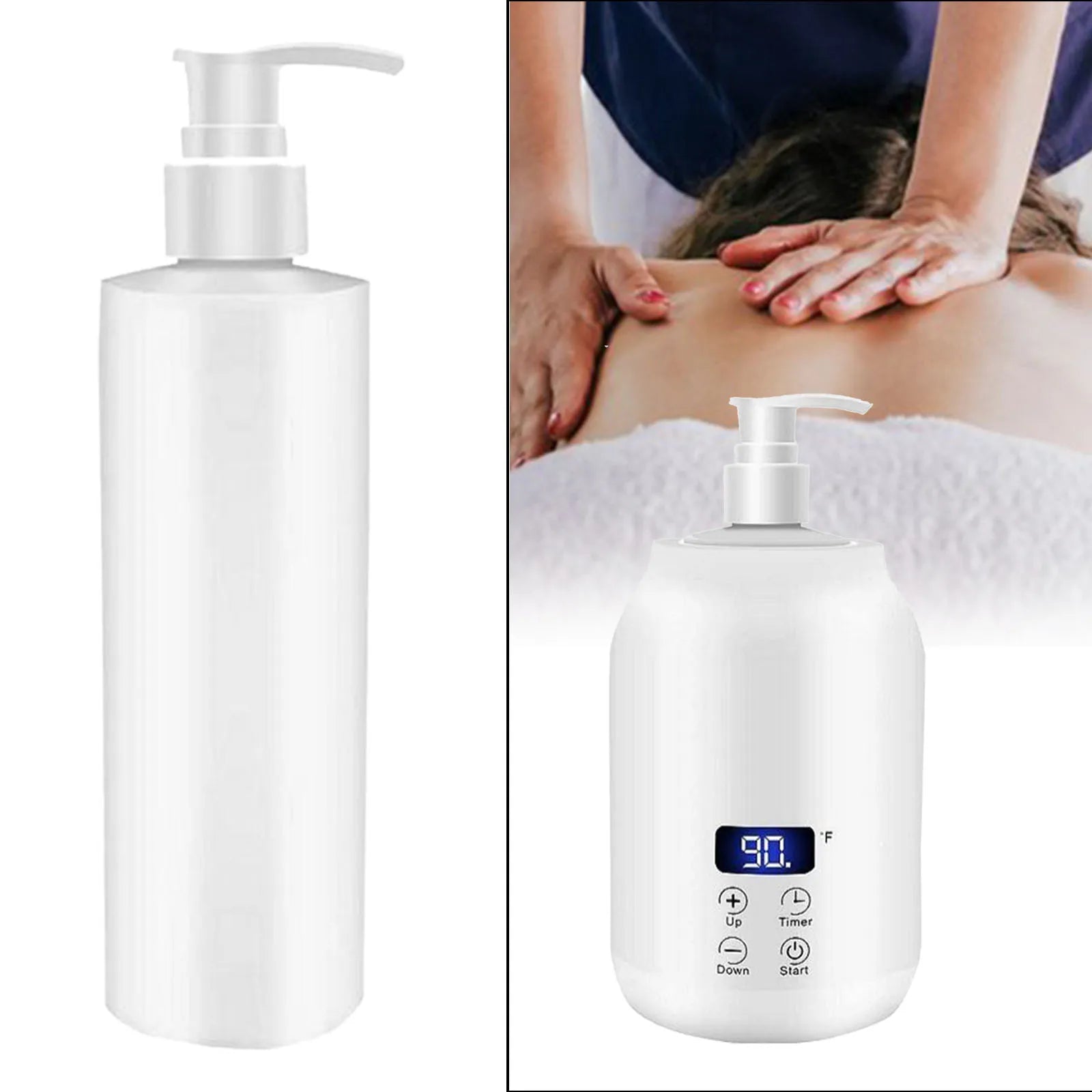 Flacon Chauffant pour Huile de Massage – Application Précise
