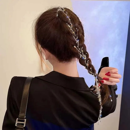 Chaîne de Cheveux Tressée Étoile – Bijou Capillaire Tendance