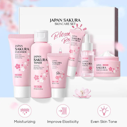 Coffret Sakura 6 Pièces – Routine Visage Complète & Protection