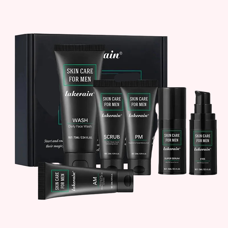 Kit Soin Visage Homme – Nettoyant, Crème &amp; Contour des Yeux