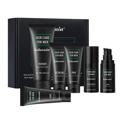 Kit Soin Visage Homme – Nettoyant, Crème &amp; Contour des Yeux