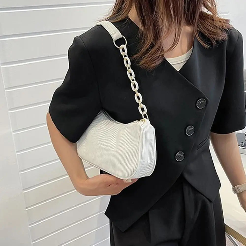 Mini Sac Épaule Velours Côtelé – Style Chic &amp; Tendance