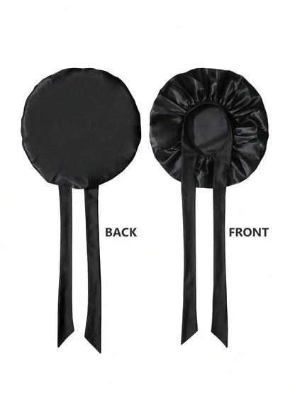 Satin Bonnet Silk Bonnet Adjustable Bonne For Sleeping Hair Bonnet With Tie Band Bonnets For Women Men