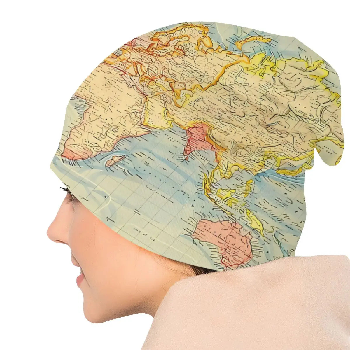 Bonnet Streetwear Carte du Monde – Style Urbain Original