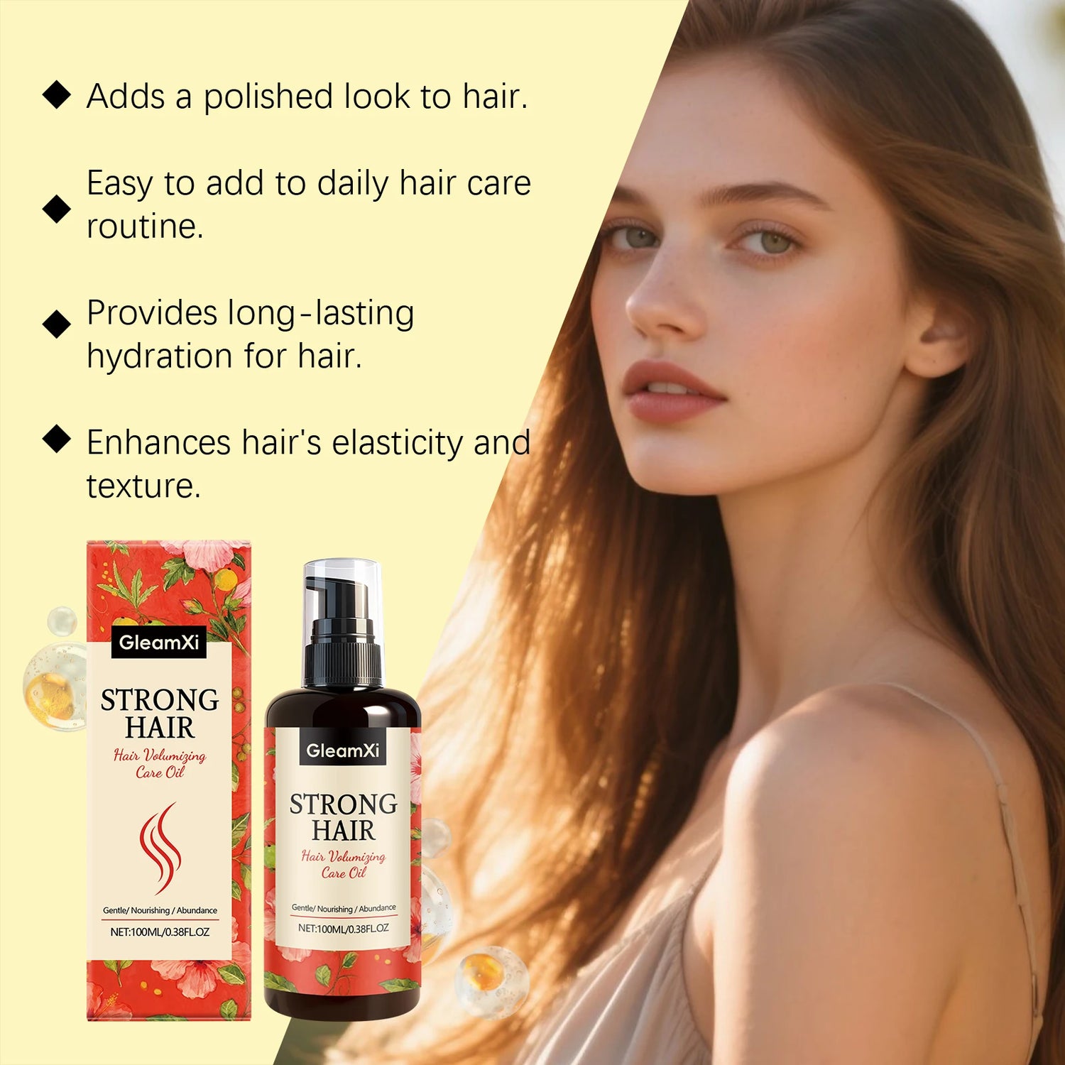 Huile Capillaire Nourrissante – Réparation &amp; Anti-Frisottis