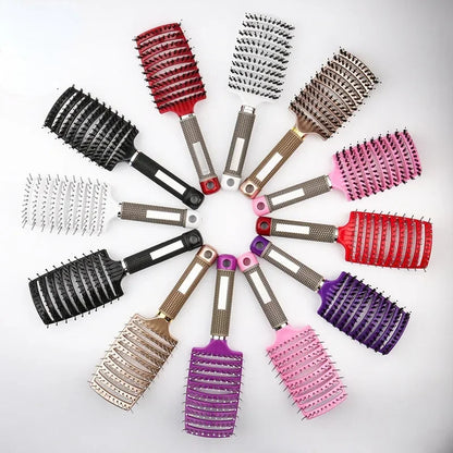 Brosse Massage Cuir Chevelu &amp; Coiffage Facile