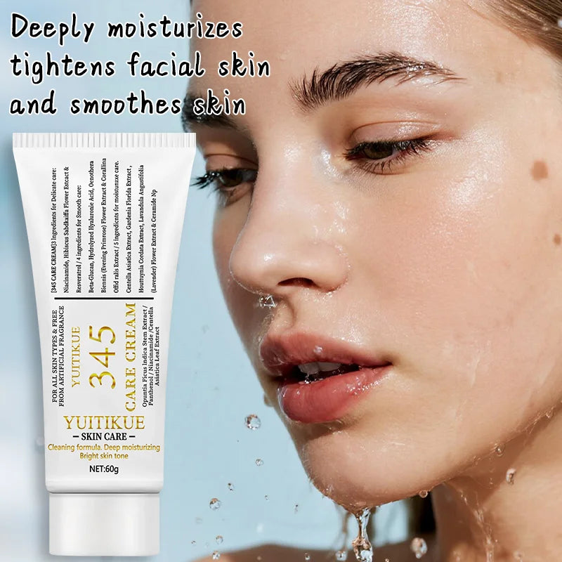 345 Crème Hydratante Visage – Soin Lissant &amp; Confort