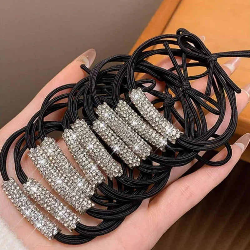 Rhinestone Hair Elastic – Elegant Ponytail