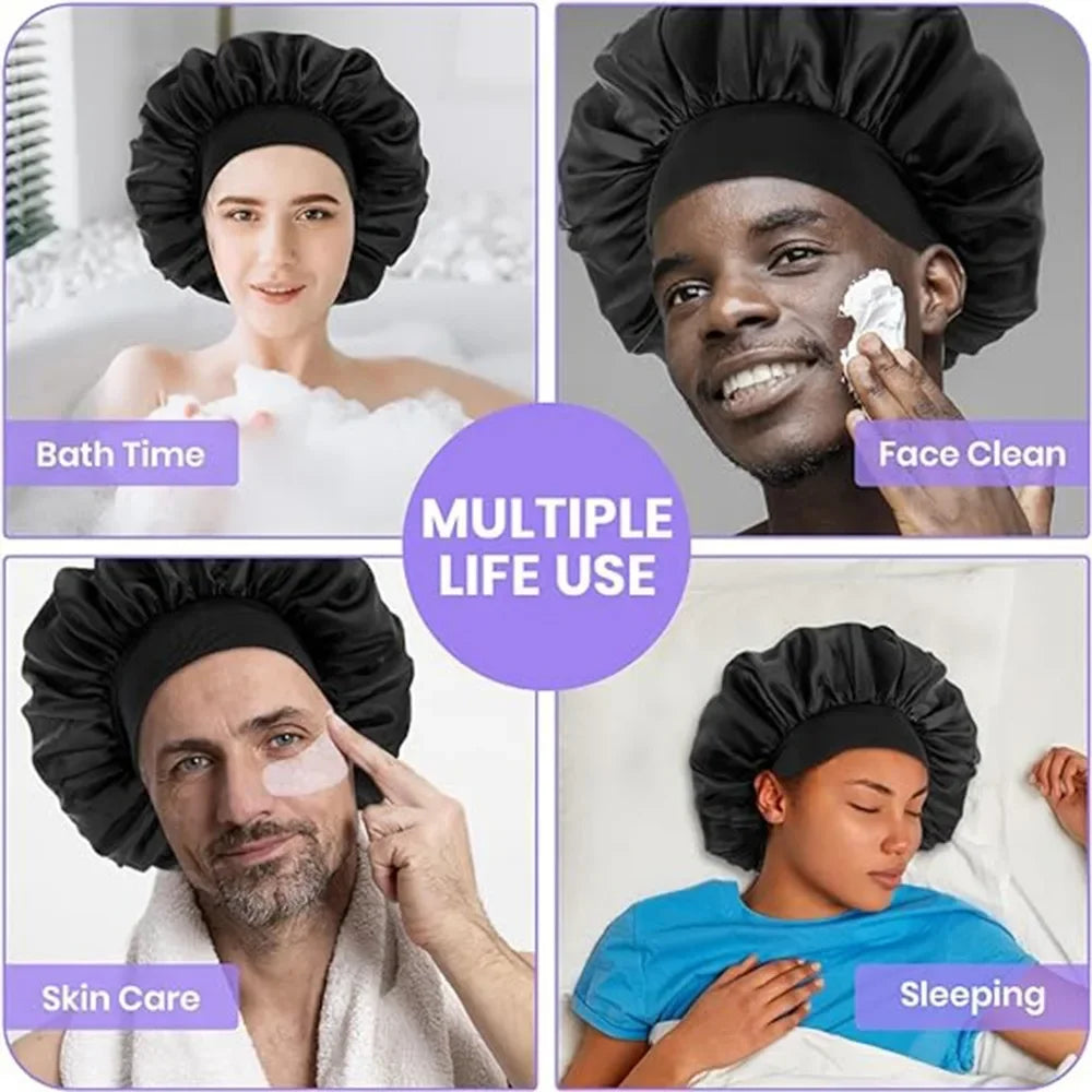 Bonnet Satin Double Couche – Protection Cheveux Nuit