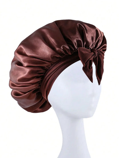 Satin Bonnet Silk Bonnet Adjustable Bonne For Sleeping Hair Bonnet With Tie Band Bonnets For Women Men