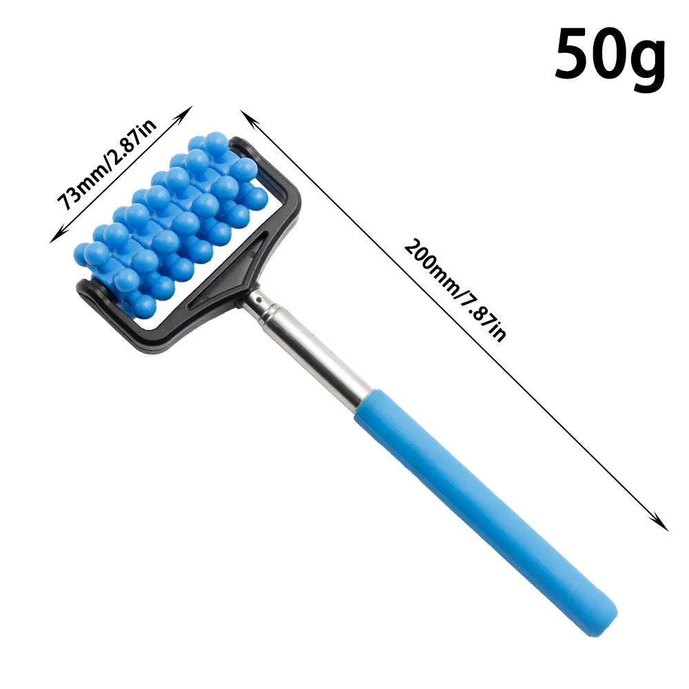 Multi functional stainless steel manual plastic massager extendable roller full body massage tool accessories