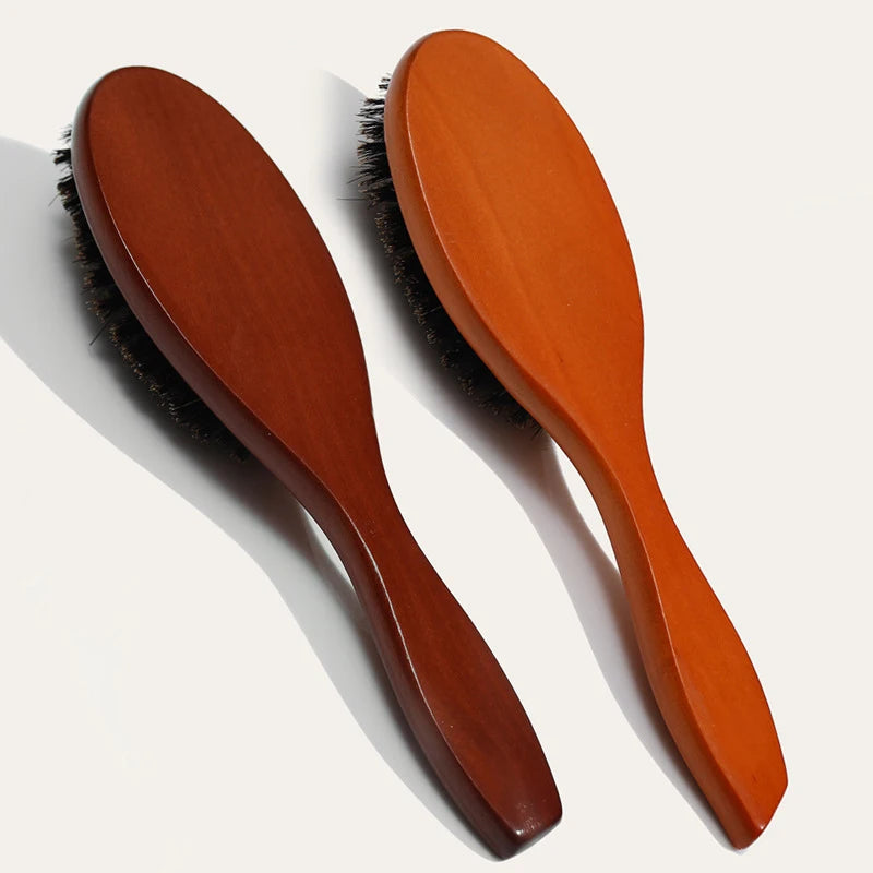 Brosse Cheveux Poils de Sanglier – Brillance &amp; Soin Naturel